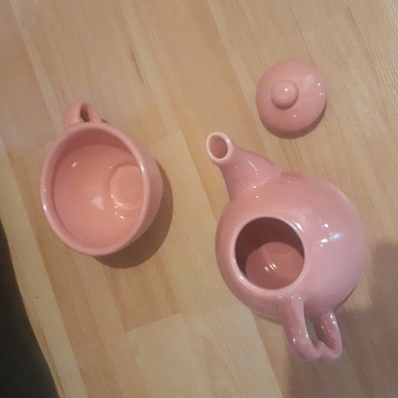 Teapot and cup set pink - Picture 2 of 4